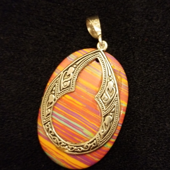 Beautiful Sterling Silver stone slide - Picture 3 of 5